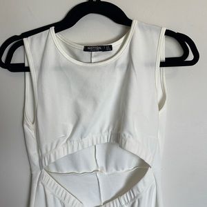 Nasty Gal White Cutout Dress